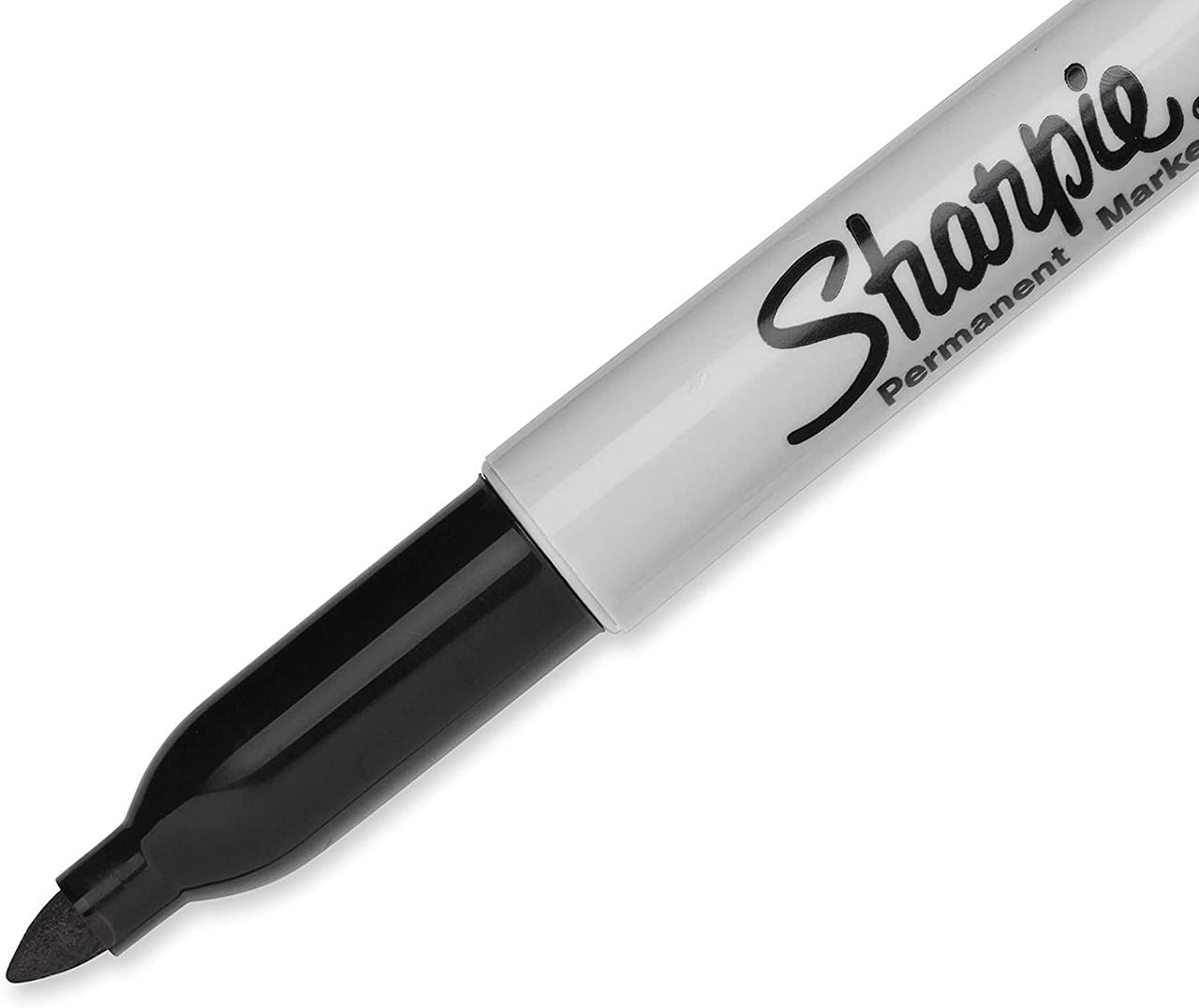 Перманентные маркеры Sharpie,Мелкий наконечник, черные, 12 шт — изображение 3