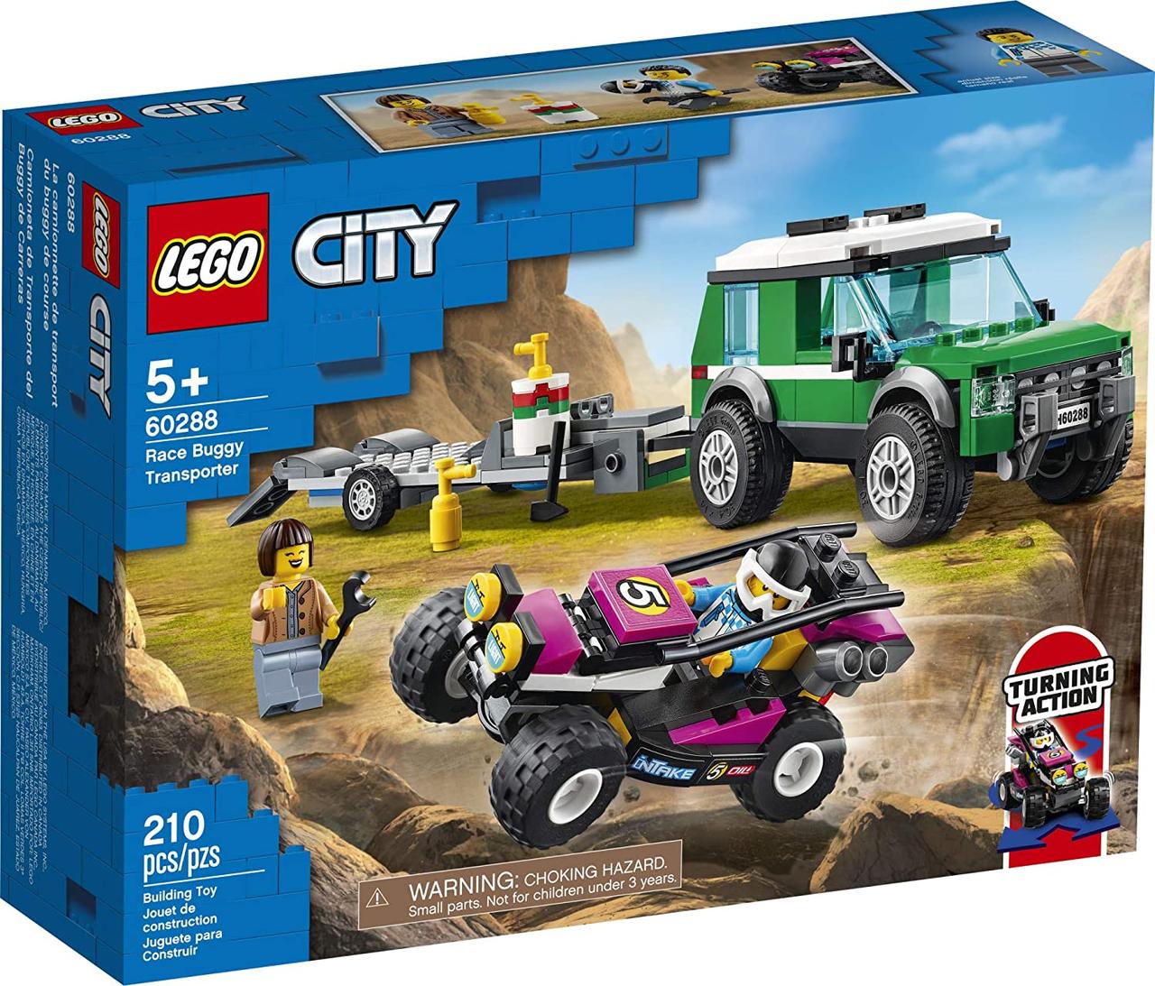 Конструктор LEGO City Race Buggy Transporter Забавная игрушка для детей (210 шт.) — изображение 4