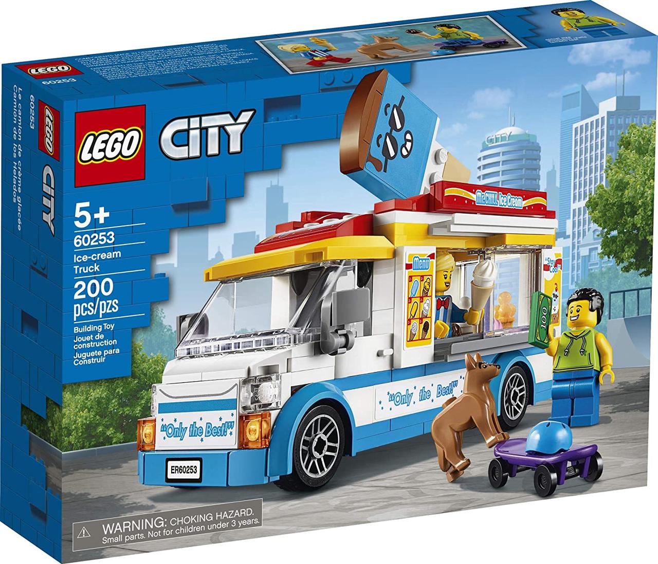 Грузовик с мороженым LEGO City 60253, крутой конструктор для детей (200 деталей) — изображение 4