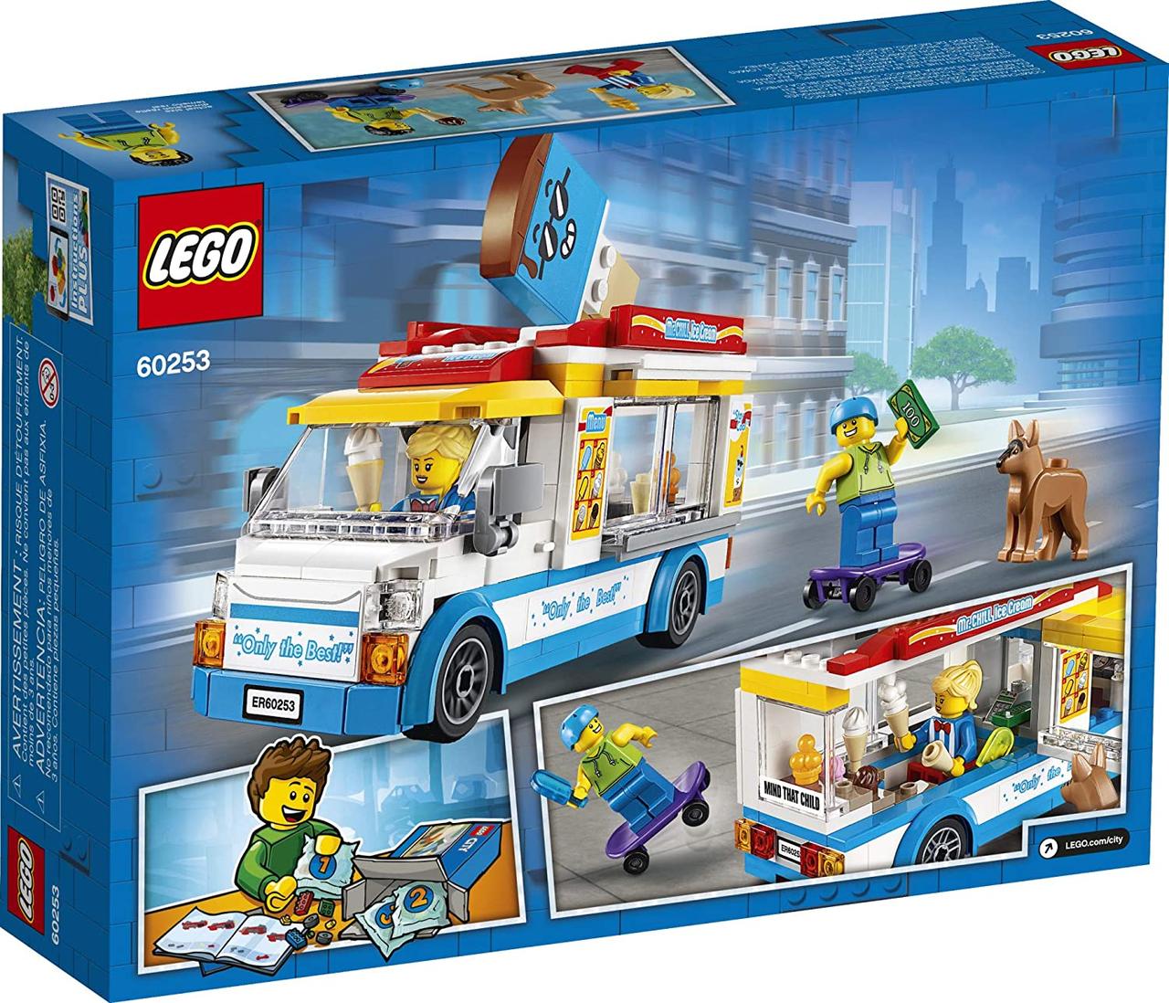 Грузовик с мороженым LEGO City 60253, крутой конструктор для детей (200 деталей) — изображение 5