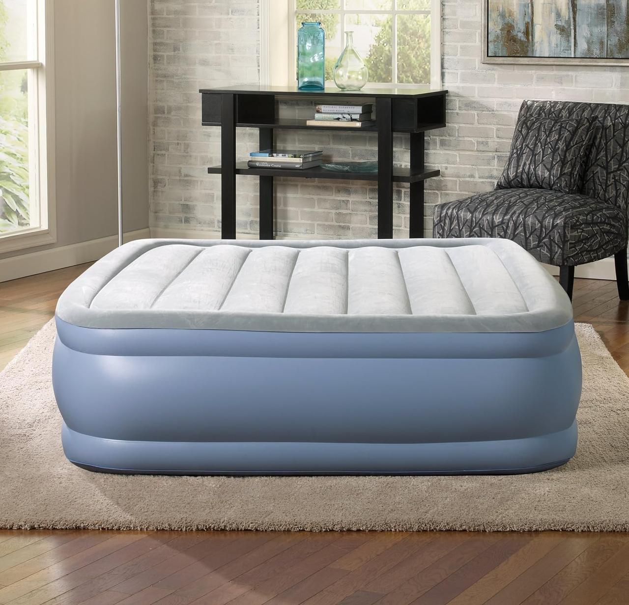 Надувной матрас Beautyrest Hi-Loft надувная кровать с приподнятым профилем и внешним насосом — изображение 6