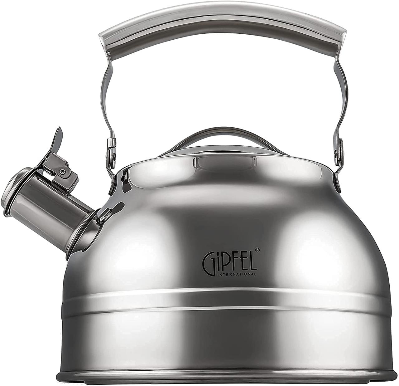 Чайник со свистком Gipfel International Stovetop - Чайник из пищевой нержавеющей стали для плиты — изображение 3