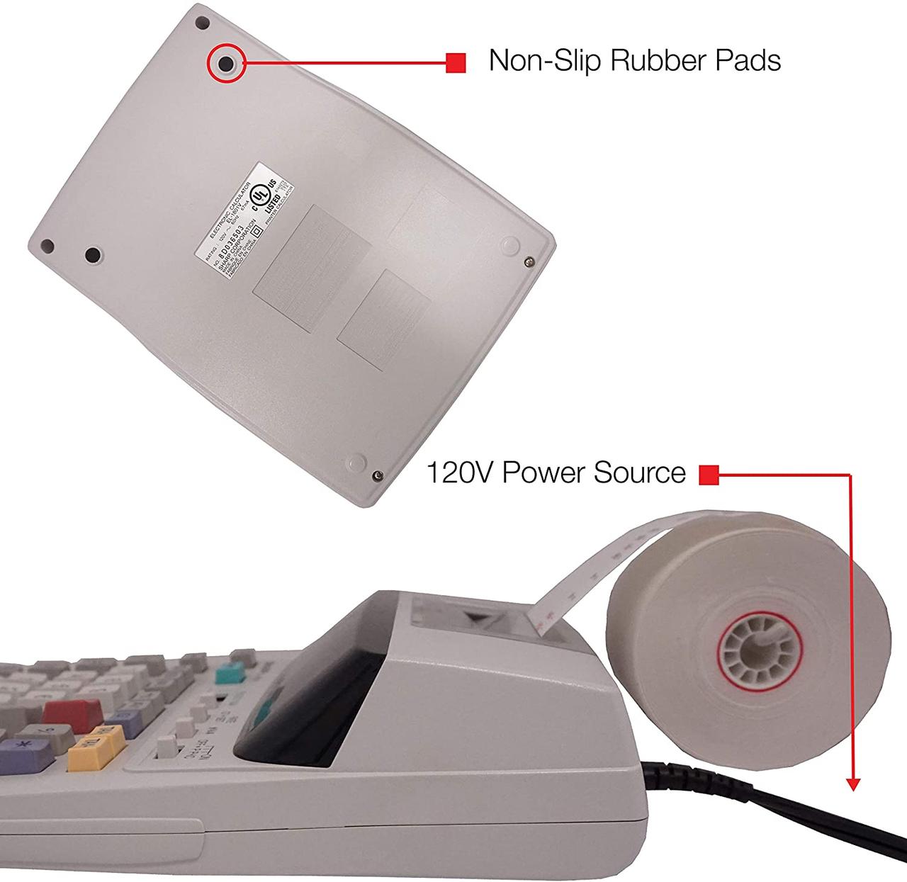 Калькулятор двухцветной печати Sharp EL-1801V 2,1 строк/с,10 см, черный/красный — изображение 5