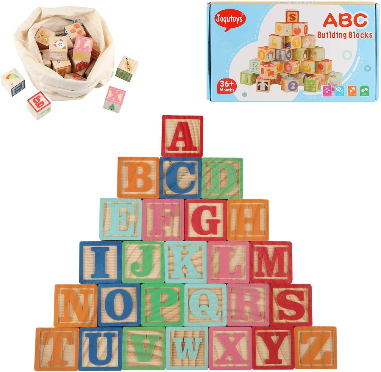 Детский конструктор - Развивающие кубики ABC для малышей 1-3 лет для укладки алфавита — изображение 7