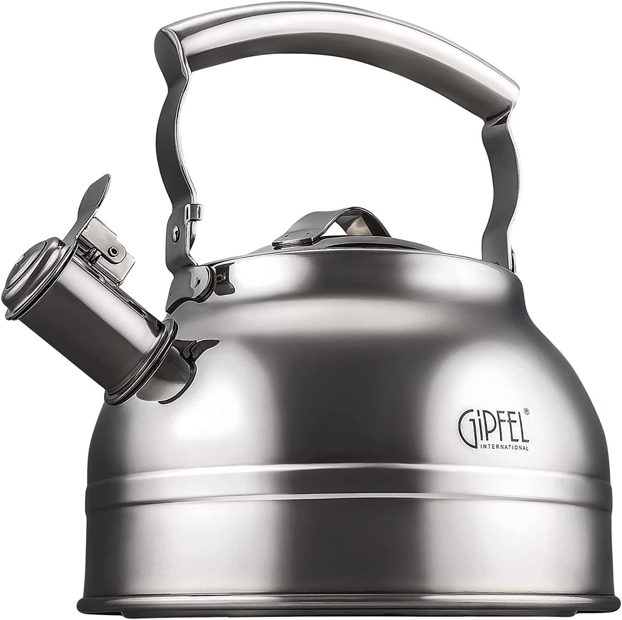 Чайник со свистком Gipfel International Stovetop - Чайник из пищевой нержавеющей стали для плиты — изображение 1