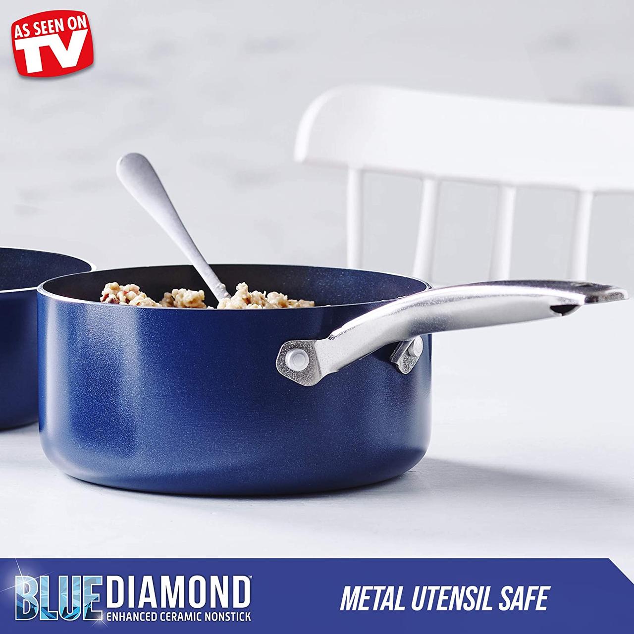 Кастрюля с крышкой, Кухонная посуда Blue Diamond с керамическим антипригарным алмазным покрытием 1.9 Л. — изображение 4