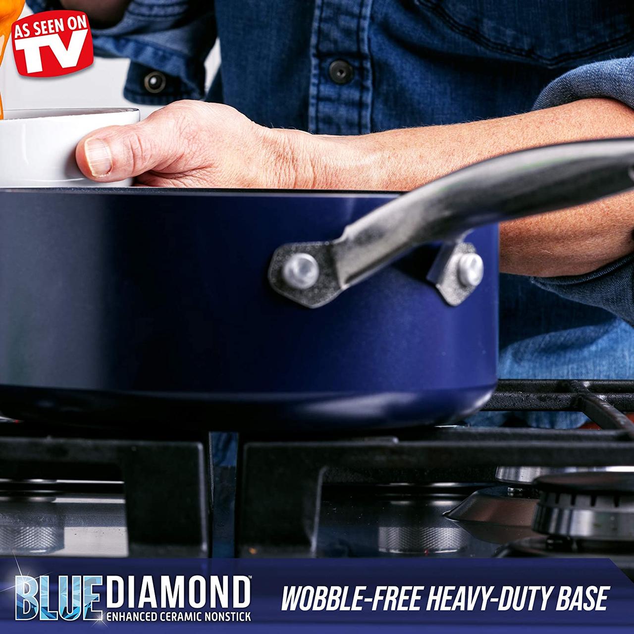 Кастрюля с крышкой, Кухонная посуда Blue Diamond с керамическим антипригарным алмазным покрытием 1.9 Л. — изображение 5