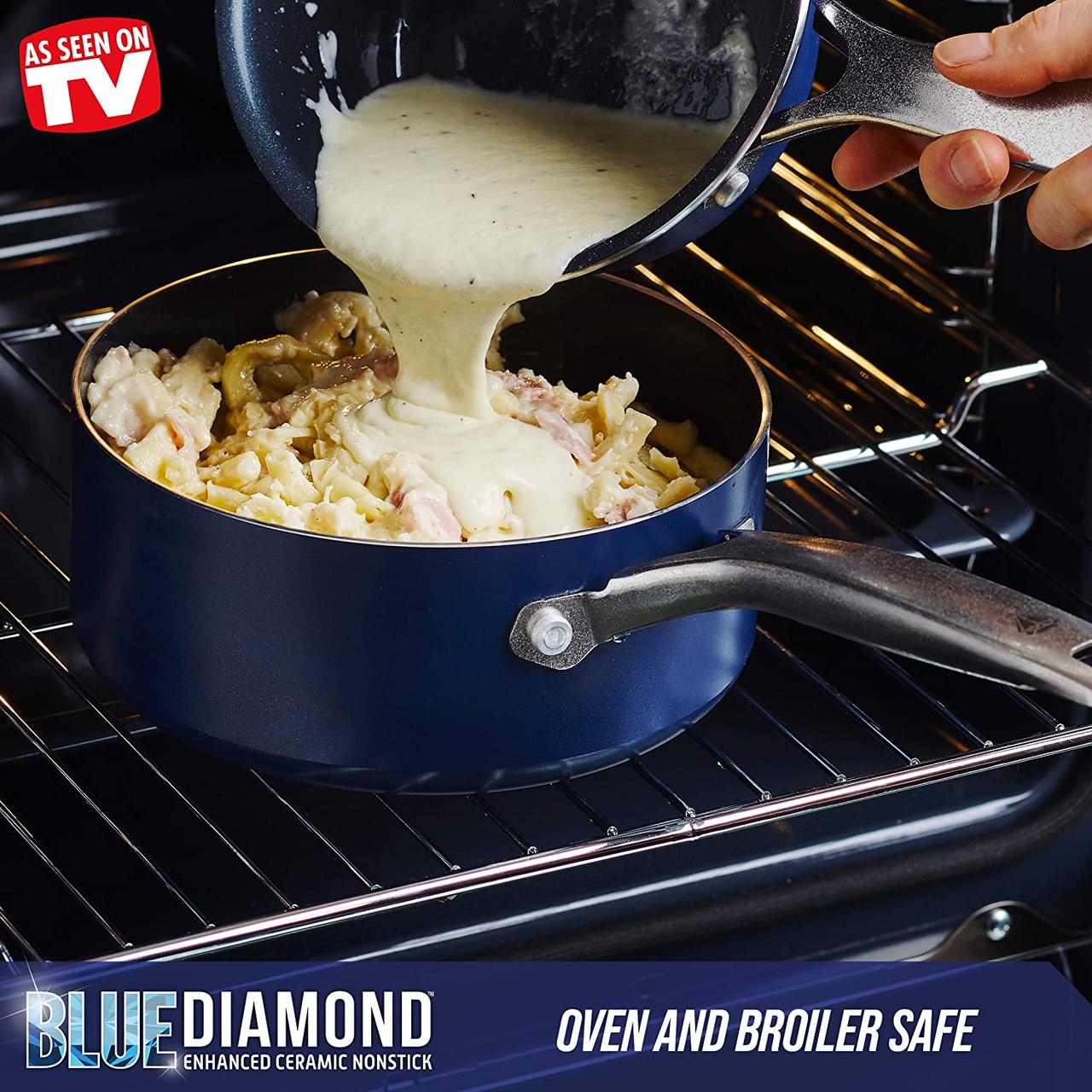 Кастрюля с крышкой, Кухонная посуда Blue Diamond с керамическим антипригарным алмазным покрытием 1.9 Л. — изображение 6