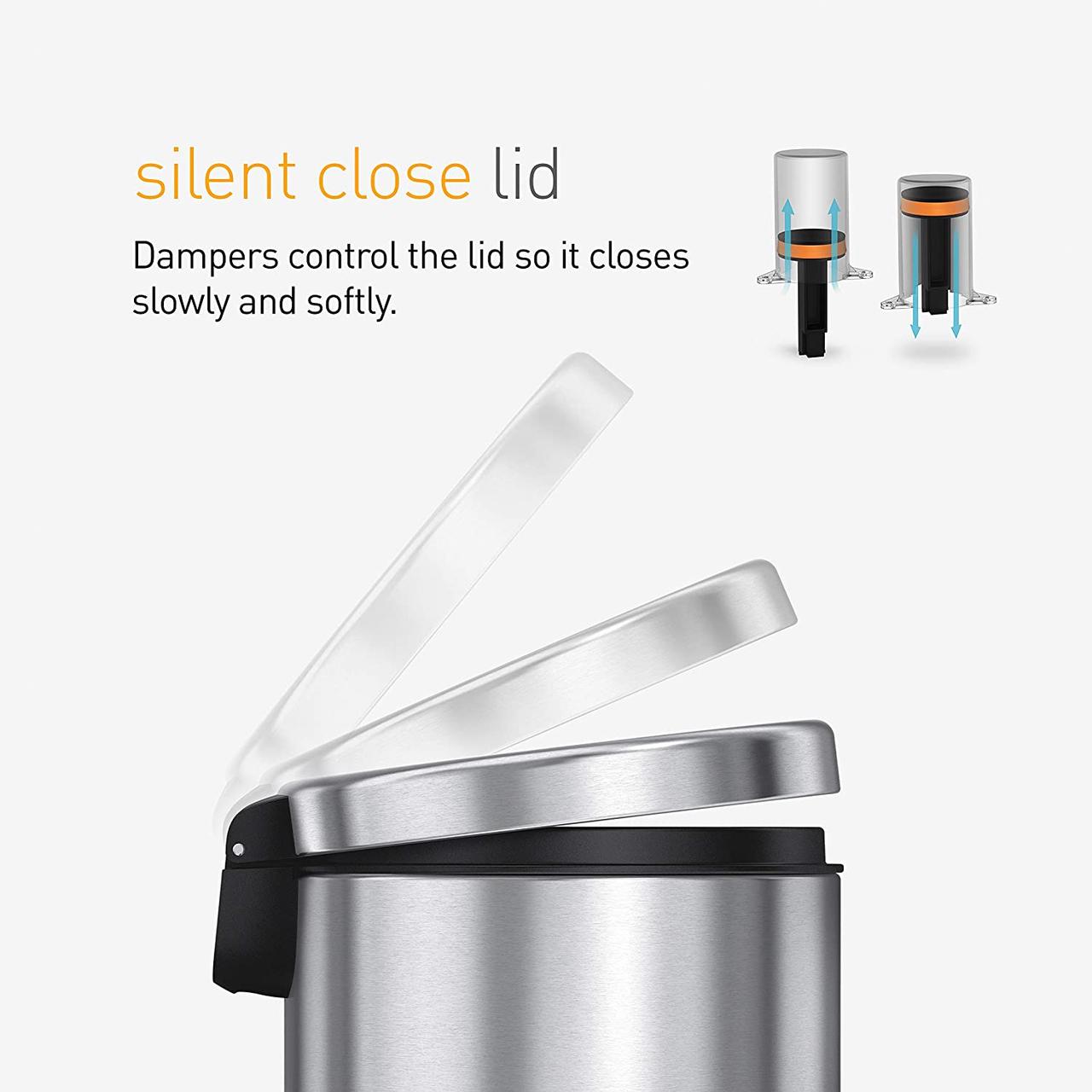 Мусорный бак Simplehuman 4.5 л для ванной комнаты и офиса — изображение 5