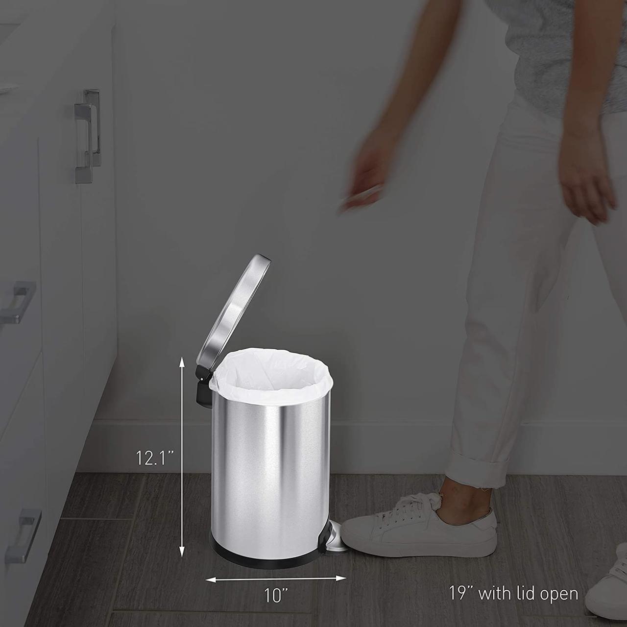 Мусорный бак Simplehuman 4.5 л для ванной комнаты и офиса — изображение 6