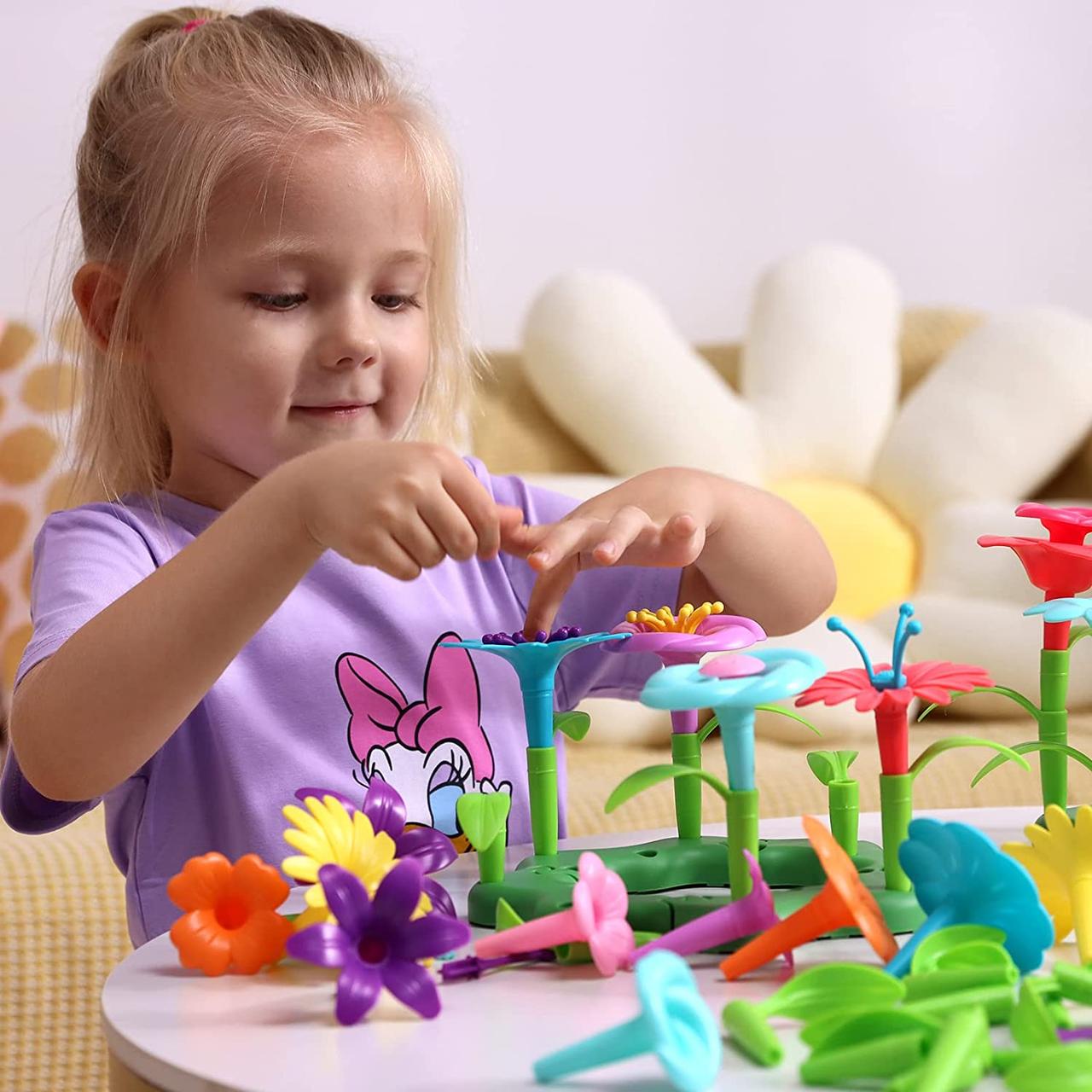 Игрушки для девочек возраст 3-6 лет - Цветочный сад Строительная игрушка развивающая — изображение 5