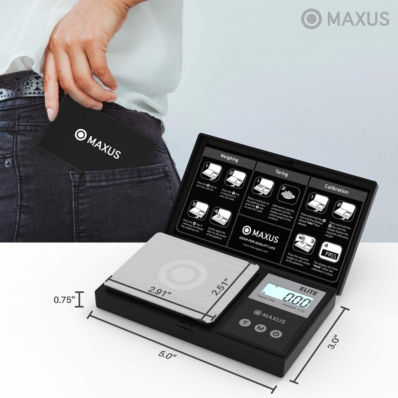 Прецизионные карманные весы Maxus 200 г x 0,01 г — изображение 2