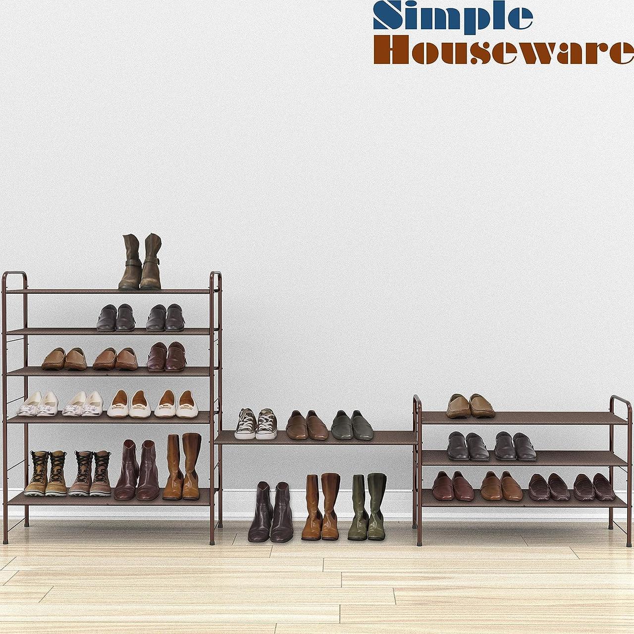 Полка для обуви ‎Simple Houseware 3-х уровневая на 12 - 20 пар — изображение 4