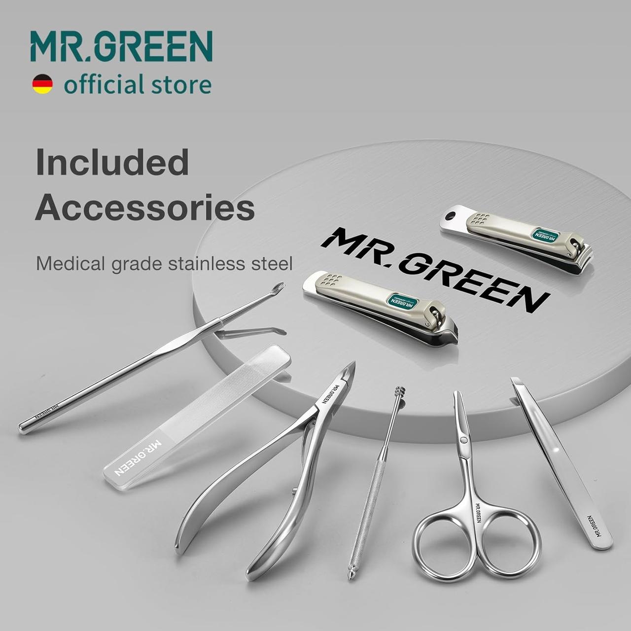 Набор для стрижки ногтей 8 в 1 MR.GREEN, Инструменты для личной гигиены с кожаным чехлом — изображение 5