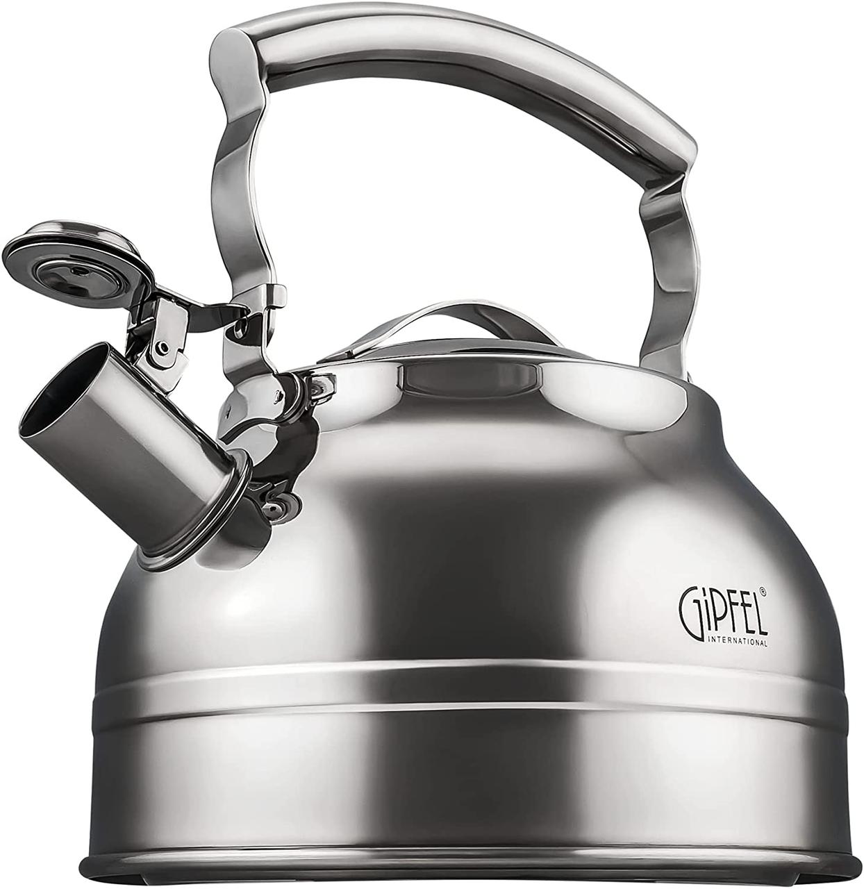 Чайник со свистком Gipfel International Stovetop - Чайник из пищевой нержавеющей стали для плиты — изображение 2