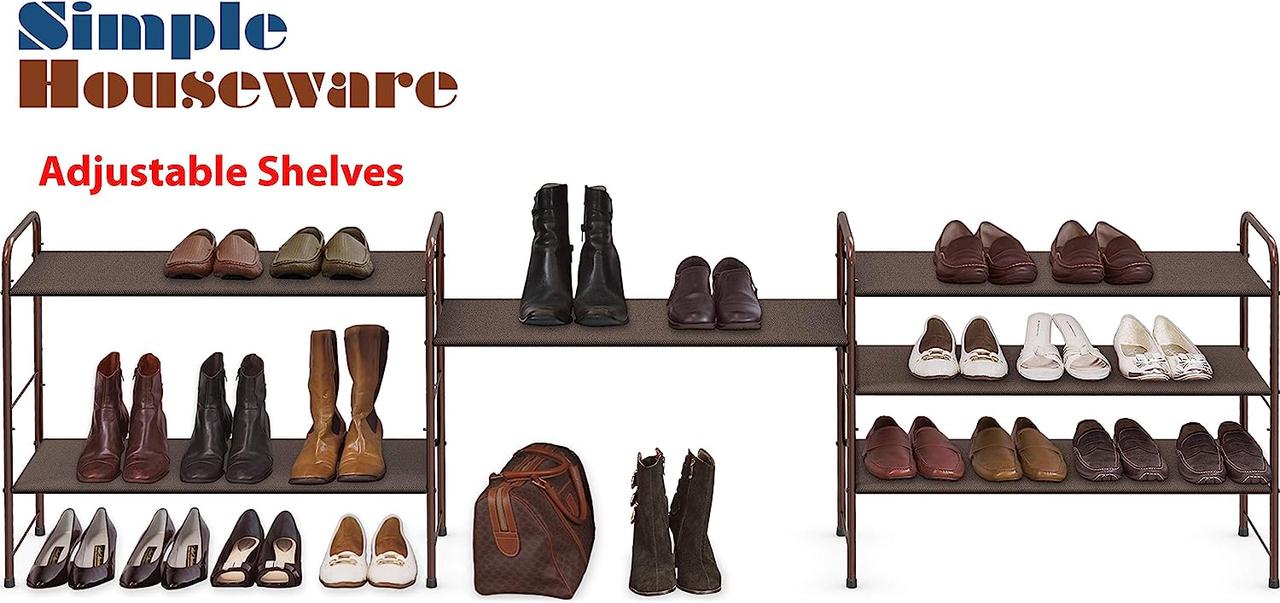 Полка для обуви ‎Simple Houseware 3-х уровневая на 12 - 20 пар — изображение 3