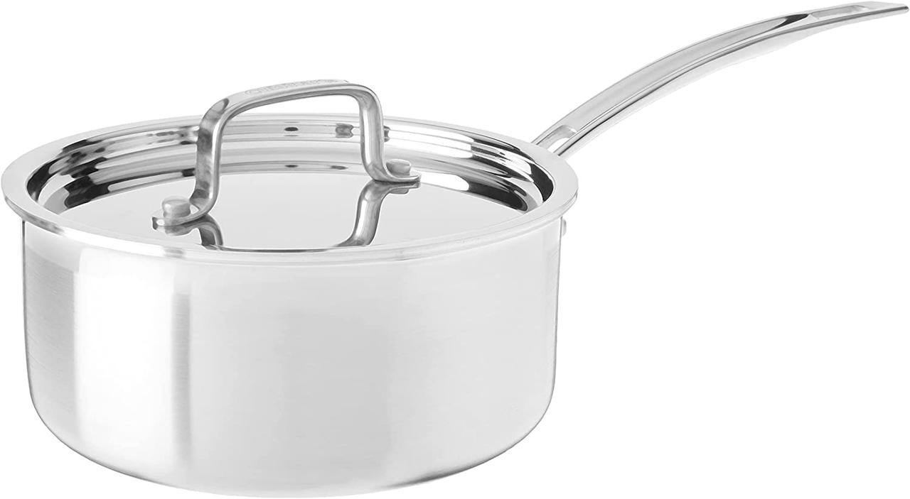 Кастрюля с крышкой Cuisinart Трехслойная 1.9 Л из нержавеющей стали — изображение 3