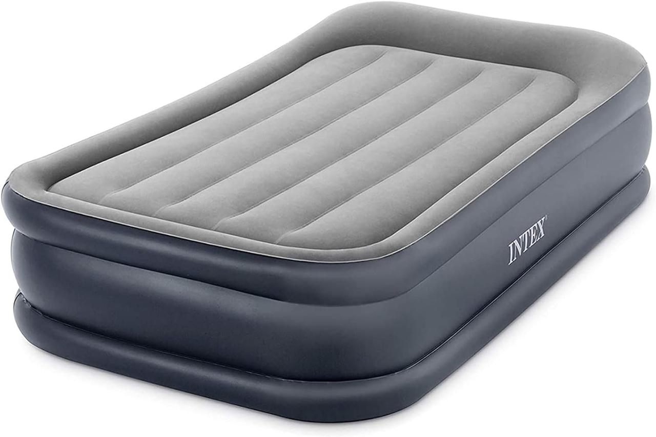Надувной матрас Intex из бархатного волокна с надувной кроватью со встроенным электрическим насосом — изображение 7