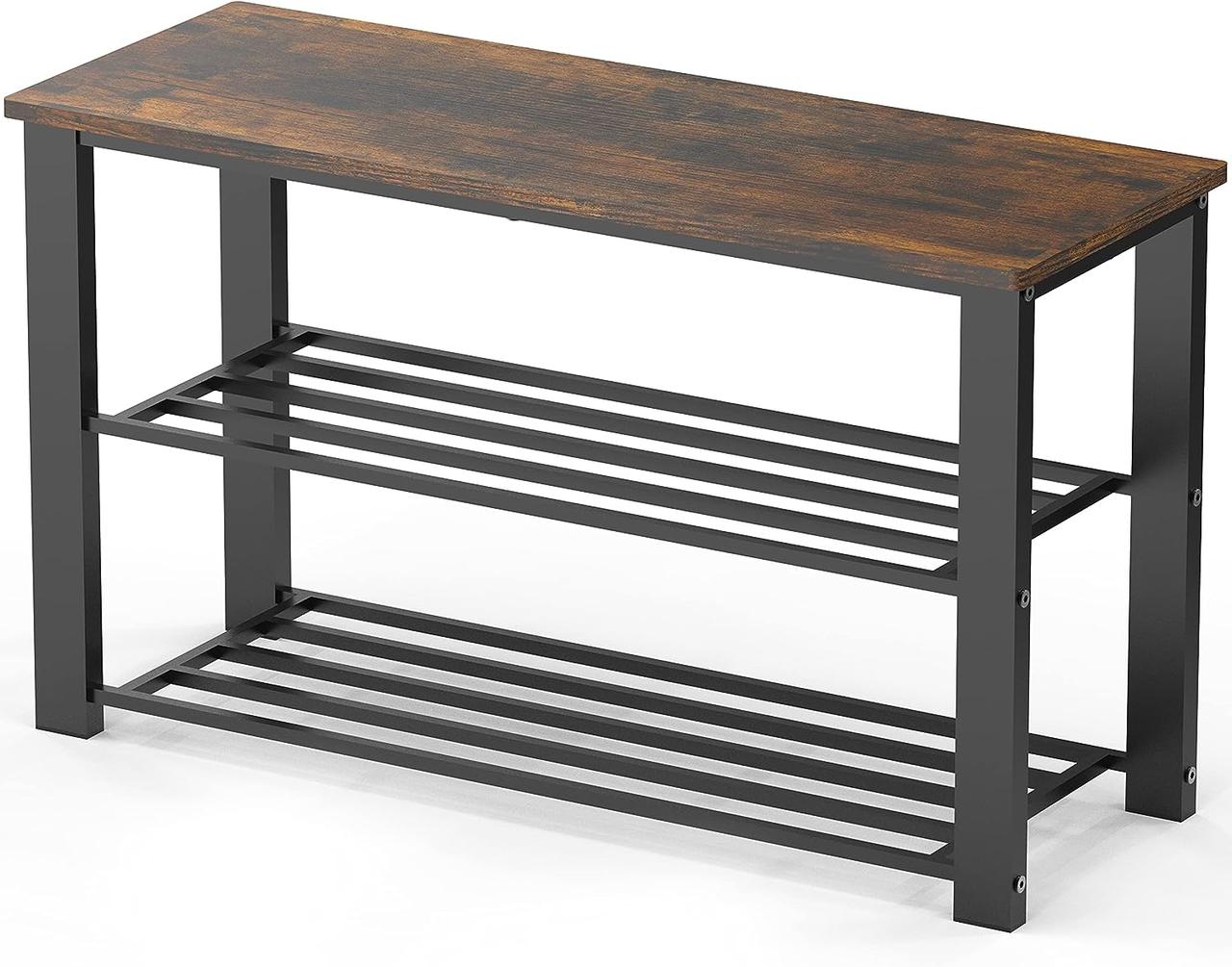 Полка для обуви Simple Houseware на 6 пар обуви со скамьей для сидения — изображение 1