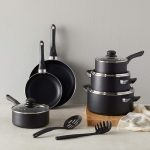 Набор антипригарной посуды Basics, кастрюли, сковородки и посуда — набор из 15 предметов — изображение 8