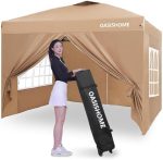 Складная беседка-шатер с навесом OASISHOME, Альтанка с 4 боковыми стенками и окнами