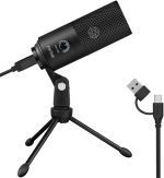 USB-микрофон FIFINE, Микрофон для записи на ноутбук, MAC или Windows
