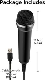 Микрофон проводной для караоке Mcbazel, Универсальный USB-микрофон для ПК — изображение 5