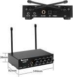 Двухканальный беспроводной ручной микрофон FIFINE UHF, беспроводная микрофонная система для караоке-K036 — изображение 2