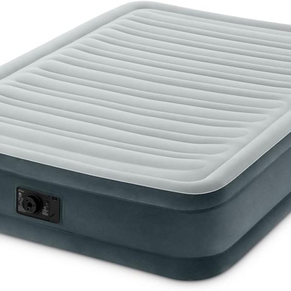 Надувная кровать Intex Comfort Plush со средней посадкой и встроенным электрическим насосом
