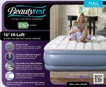 Надувной матрас Beautyrest Hi-Loft надувная кровать с приподнятым профилем и внешним насосом — изображение 4