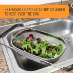 Овальный дуршлаг с мелкоячеистой корзиной на 6 литров и расширяемыми резиновыми ручками — изображение 5