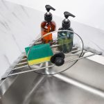 Треугольная рулонная сушилка для посуды для угла раковины складная над раковиной — изображение 9