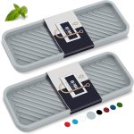 Поднос-органайзер для раковины, силиконовый держатель для мыла Sponge Caddy для дозатора, бутылки (2 штуки)