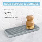 Поднос-органайзер для раковины, силиконовый держатель для мыла Sponge Caddy для дозатора, бутылки (2 штуки) — изображение 4