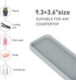 Поднос-органайзер для раковины, силиконовый держатель для мыла Sponge Caddy для дозатора, бутылки (2 штуки) — изображение 5