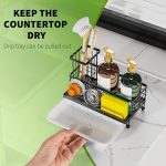 Подставка для кухонной мойки со съемным поддоном для капель для столешницы — изображение 4