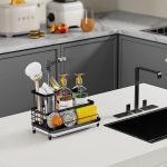 Подставка для кухонной мойки со съемным поддоном для капель для столешницы — изображение 6
