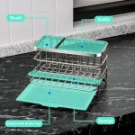 Подставка для кухонной мойки, держатель губки со сливным поддоном для хранения на столешнице — изображение 6