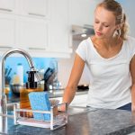 Подставка для кухонной мойки со съемным сливным поддоном, органайзер для кухонного мыла из нержавеющей стали — изображение 7