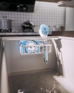 Держатель для губки на кухонной мойке с 2 способами установки (присоски и клейкий крючок) — изображение 7
