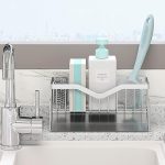 Держатель для губки над кухонной раковиной из нержавеющей стали, корзина для чистящих средств и щетки — изображение 7