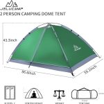 Палатка 2х местная JELUCAMP, водонепроницаемая палатка для туризма — изображение 2