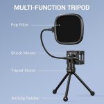 Микрофон для подкастов TONOR TC-777, USB-микрофон для компьютера, кардиоидный конденсаторный ПК-микрофон — изображение 6