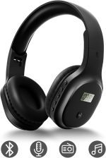 Беспроводные наушники с FM-радио и Bluetooth 5.0, гарнитура с микрофоном