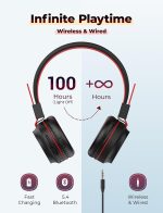 Детские Bluetooth-наушники iClever BTH03, цветная светодиодная подсветка — изображение 4