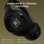 Беспроводные наушники KVIDIO с микрофоном, складная Bluetooth гарнитура Hi-Fi стереозвук — изображение 5