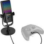 Игровой микрофон TONOR, совместимый с Xbox, конденсаторный потоковый микрофон RGB