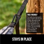 Гамак кемпинговый Gorilla Grip, Гамак с прочными ремнями для крепления к дереву — изображение 4