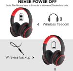 Складные Bluetooth наушники RORSOU, стереонаушники с басами и микрофоном — изображение 2