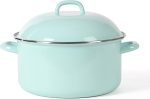 Эмалированная стальная жаровня с крышкой 6л Martha Stewart